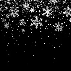 气象系列插画风白色雪花元素（td）