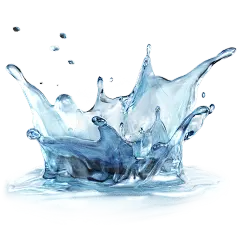蓝色水花元素