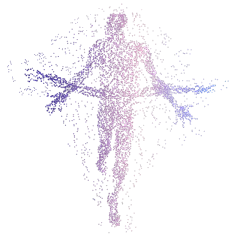 扁平-跑步运动人物剪影插画7