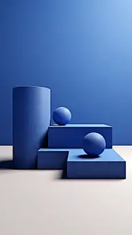 3D立体三维空间蓝色背景