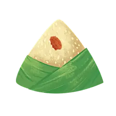 手绘风-端午节贴纸-粽子