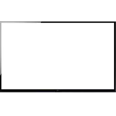 常规系列黑白3D黑框电视屏幕通用元素素材