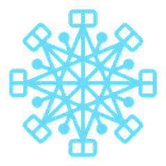 ICON-矢量蓝色雪花图标12