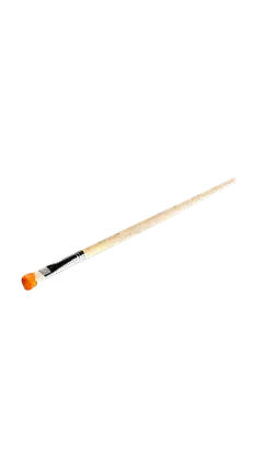 教育系列写实感一只蘸着红色颜料的扇形笔刷元素