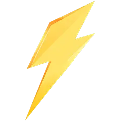 气象系列通用3D立体橘色闪电贴纸 