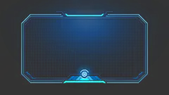 常规内容-科技风系列扁平风蓝色发光线条网格多边形边框背景