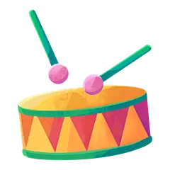 手绘风-愚人节贴纸-鼓