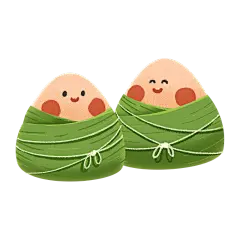 卡通感端午节粽子元素贴纸