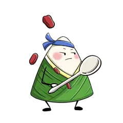 卡通感端午节粽子元素贴纸