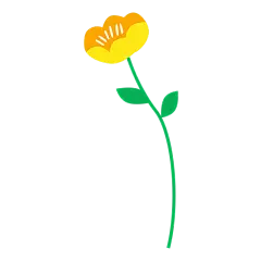 可爱清新花卉插画元素贴纸