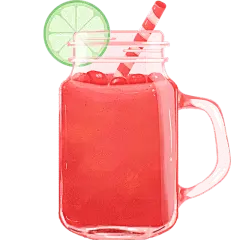 美食甜品插画贴纸-果汁