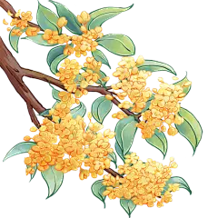 中秋节通用国风桂花贴纸