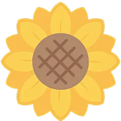 常规内容-植物系列简约风黄色向日葵图标元素