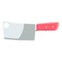 卡通风家居厨房用具贴纸-菜刀