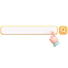 热门通用素材搜索框3D可爱风贴纸