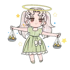 手绘-十二星座儿童插画-天秤座