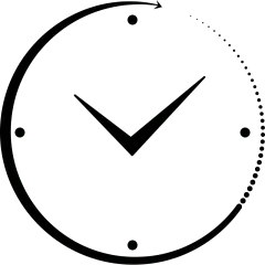 常规单色矢量时钟图标贴纸元素素材