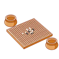 手绘-桌游元素贴纸套系-围棋