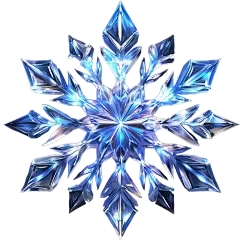 冬天梦幻发光插画雪花元素贴纸
