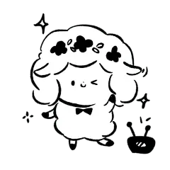 【微商】黑白卡通绵羊贴纸