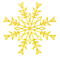 手绘-金箔冬天雪花装饰贴纸2