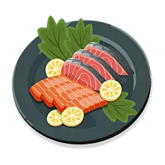 日料美食贴纸-生鱼片