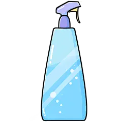 手绘酒精喷壶疫情防疫疫苗相关贴纸