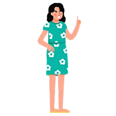 插画风-争吵人物插画贴纸女人-SVG
