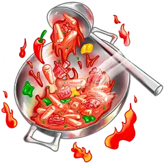 手绘中式美食插画-排骨