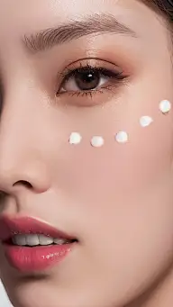 常规内容-美妆系列一位女士眼部提拉示意图图片