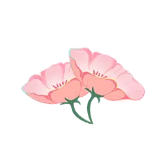 卡通感金融行业花元素