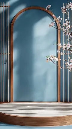 中国风通用新中式展台背景