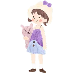 油画棒手绘女孩儿童人物9