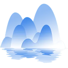 风光系列通用插画平面组合渐变山川贴纸元素素材