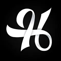 常规内容-艺术字系列简约风白色单个英文字H元素
