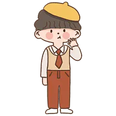 卡通小男孩Q版情人节形象贴纸