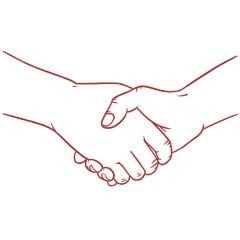 手绘-公益爱心元素-握手