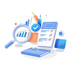 常规内容-教育系列扁平风笔记本放大镜铅笔元素