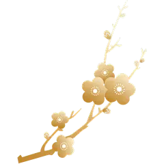 梅花元素贴纸