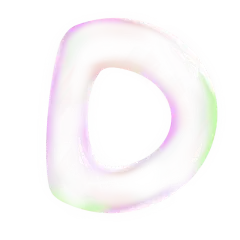 手绘-字母泡泡装饰元素贴纸-D