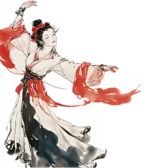 中国风通用古风水墨人物元素素材