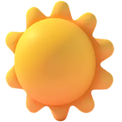 通用卡通感3D立体C4D太阳元素素材