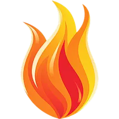 矢量扁平火焰火花火苗元素