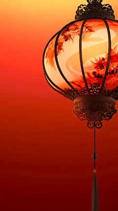 蛇年春节国风软3D灯笼背景