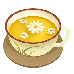 手绘-重阳节节日元素贴纸-菊花茶