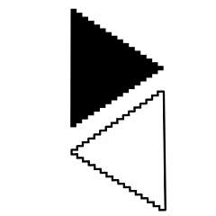 常规内容-图标系列像素风三角形播放图标元素