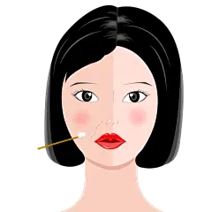 扁平美容美白医美贴纸