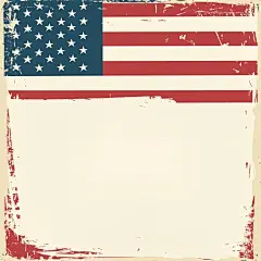 Fourth of July USA Independence Day Retro Illustrations Vintage Style Background Image