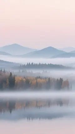立冬实景感雪地树林白雾背景
