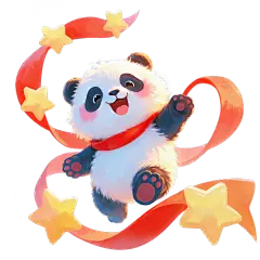 国庆节卡通感兔子鸽子熊猫场景插画元素